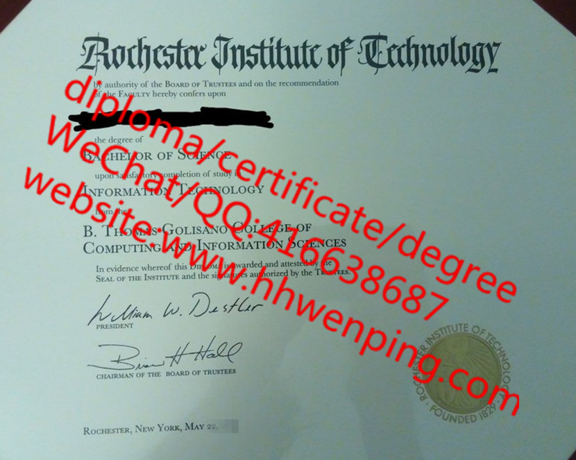 美国罗彻斯特理工学院毕业证Rochester Institute of Technology Diploma