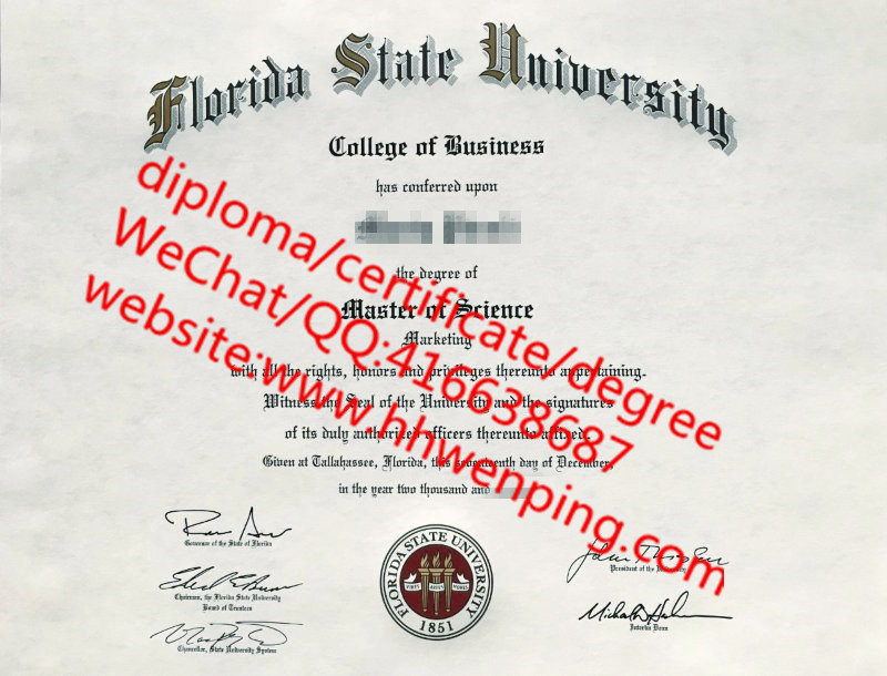 美国佛罗里达州立大学毕业证 Florida State University master'degree