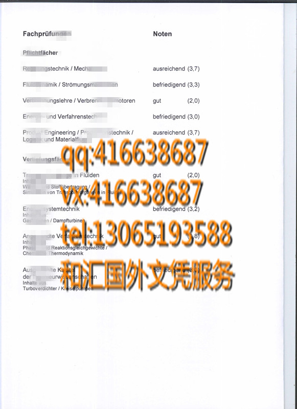 德国杜伊斯堡埃森大学成绩单Universitaet Duisburg-Essen  diploma/degree