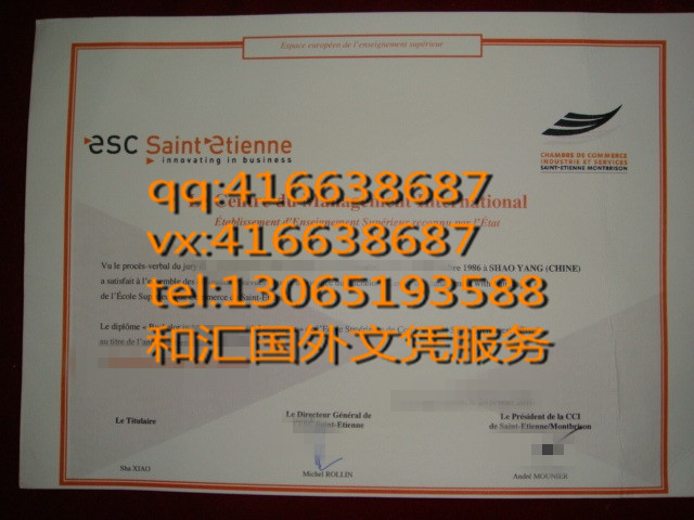 法国圣艾蒂安大学毕业证UNIVERSITY LF JEAN.MONNET diploma
