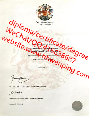 英国德蒙福特大学毕业证De Montfort University diploma