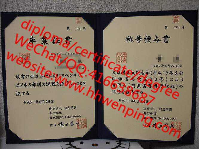 东京国际ビジネスカレツジ专门学校毕业证