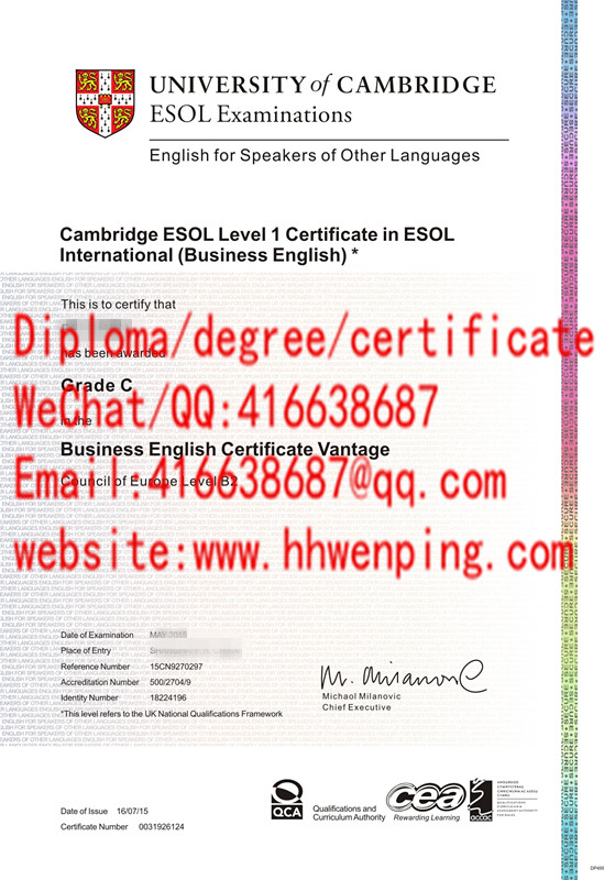 English for Speakers of Other Languages英国剑桥英语ESOL证书