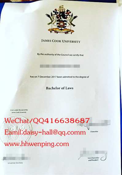 james cook university degree certificate澳大利亚詹姆斯库克大学毕业证
