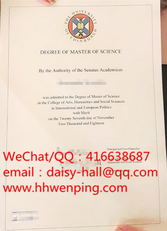 the university of edinburgh degree certificate英国爱丁堡大学毕业证书