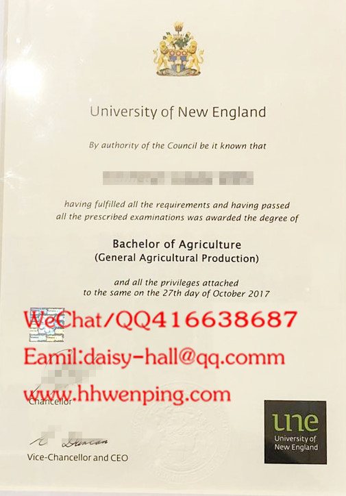 澳大利亚新英格兰大学毕业证university of new england diploma