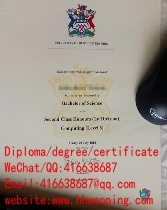 英国格鲁斯特大学本科学位University of Gloucestershire degree certificate