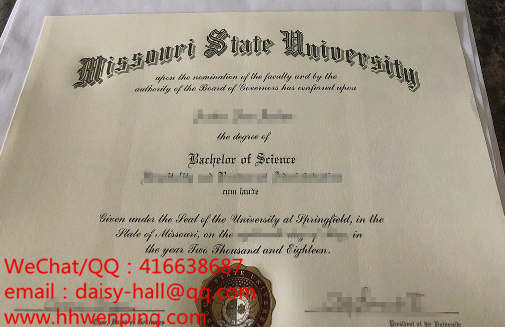 Missouri State University degree certificate密苏里州立大学毕业证书